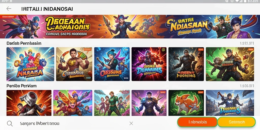 Tampilan menu utama yang menarik dan mudah digunakan.