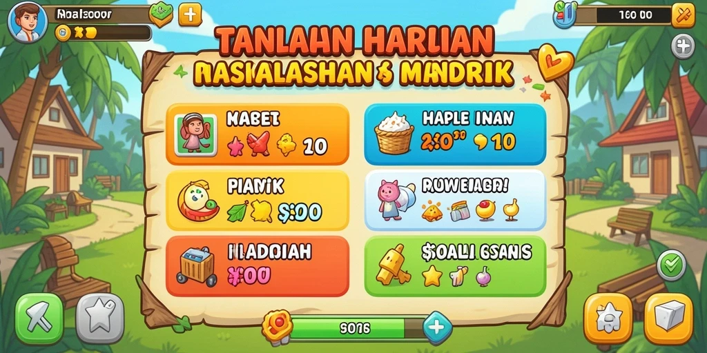 Tampilan menu utama yang menarik.
